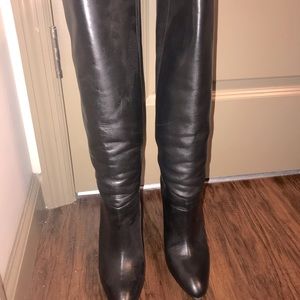 Jimmy Choo Heeled Leather Knee High Boots